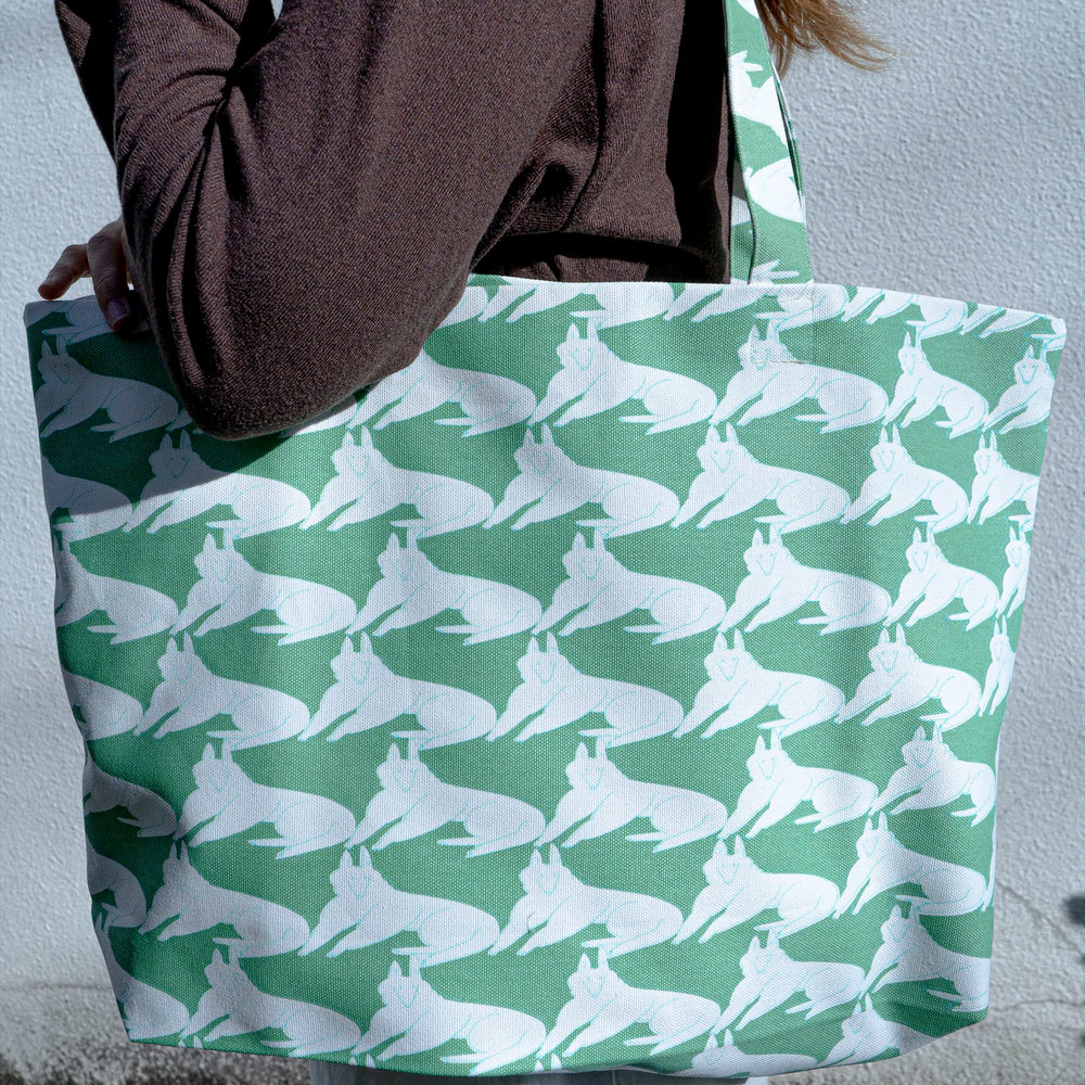 tosaminosa Custom Motif Tote Bag Green